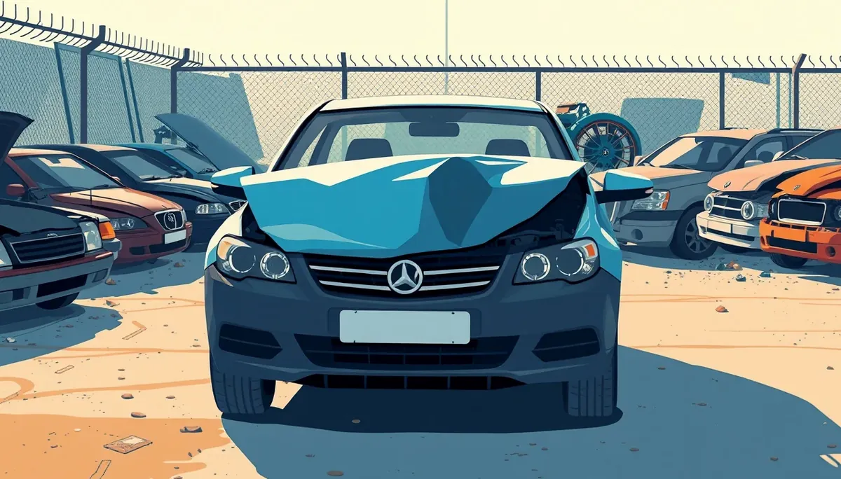 Obhliadka poškodeného motorového vozidla po dopravnej nehode likvidátorom