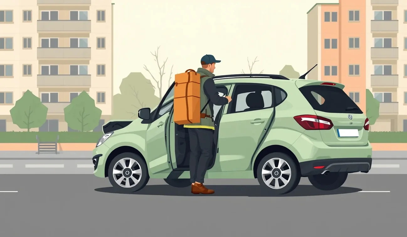 Mechanik v autoservise kontroluje brzdový systém vozidla na zdviháku