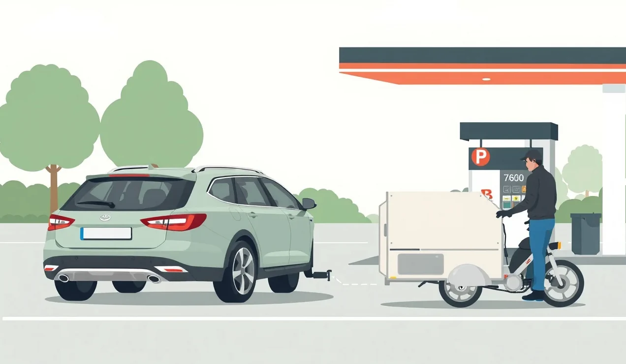 Dodávka a osobné auto prechádzajúce popod elektronickú mýtnu a kontrolnú bránu