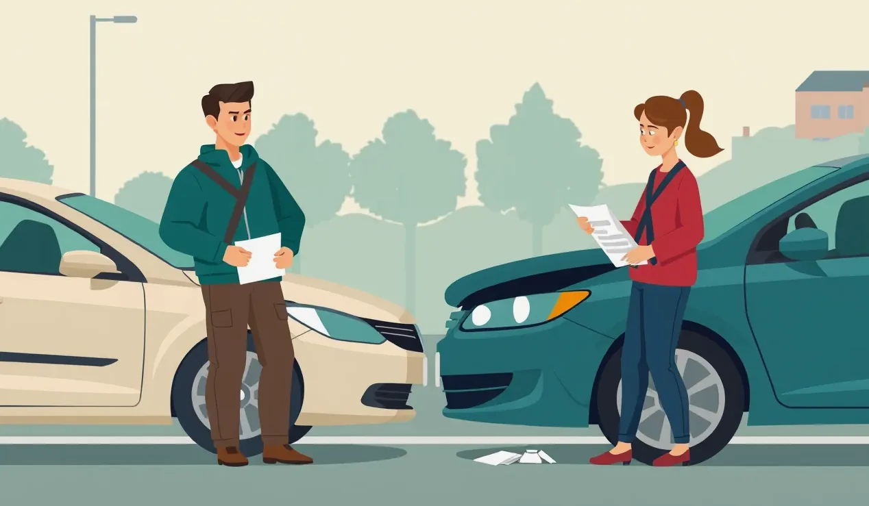 Vodič detailne kontroluje a preberá nové auto na operatívny leasing pred administratívnou budovou