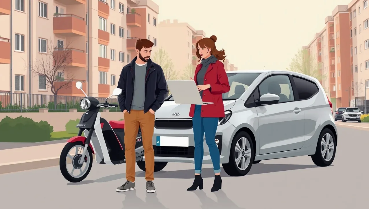 Firemná Škoda Octavia s poškodeným predným nárazníkom po kolízii na diaľnici