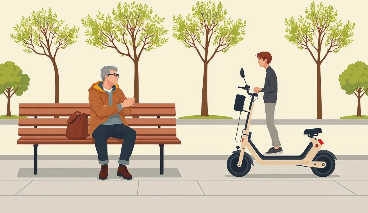 Cyklista kontroluje poškodenie bicykla a kolesa po kolízii na mestskej ceste