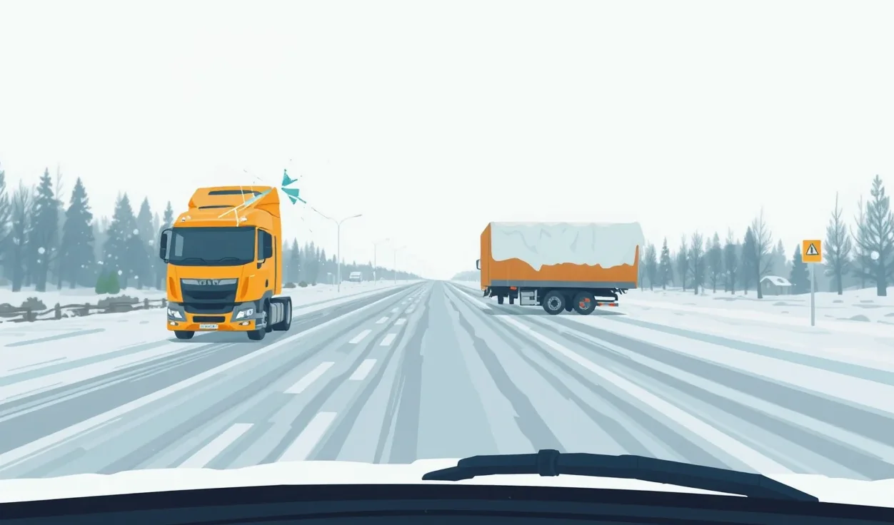 Osobné auto zaparkované pri chodníku s preliačenou strechou od spadnutej vrstvy snehu