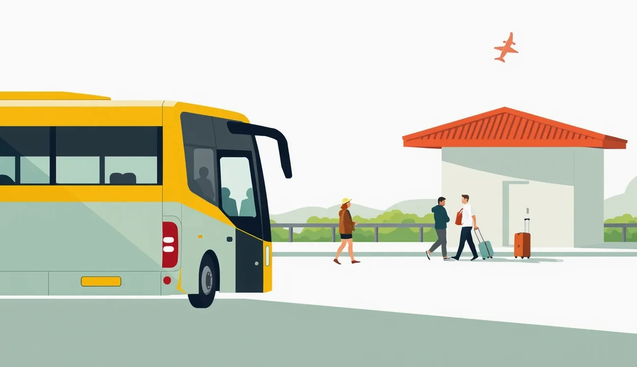 Cestujúci hľadajúci stratenú príručnú tašku a doklady na sedadle v prázdnom autobuse
