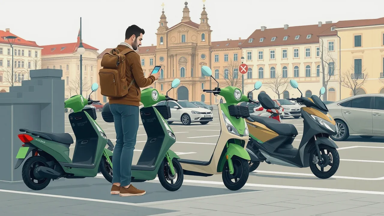 Pohľad na riadidlá výkonnej dvojmotorovej kolobežky s digitálnym displejom tachometra