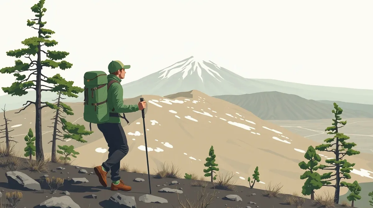 Pohľad na horskú krajinu pod masívom arménskej hory Aragats
