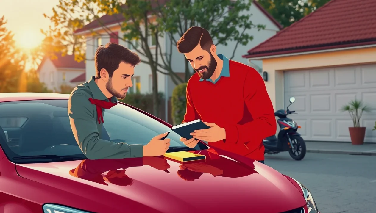 Pracovník evidencie vozidiel kontroluje technický preukaz a evidenčné číslo osobného automobilu