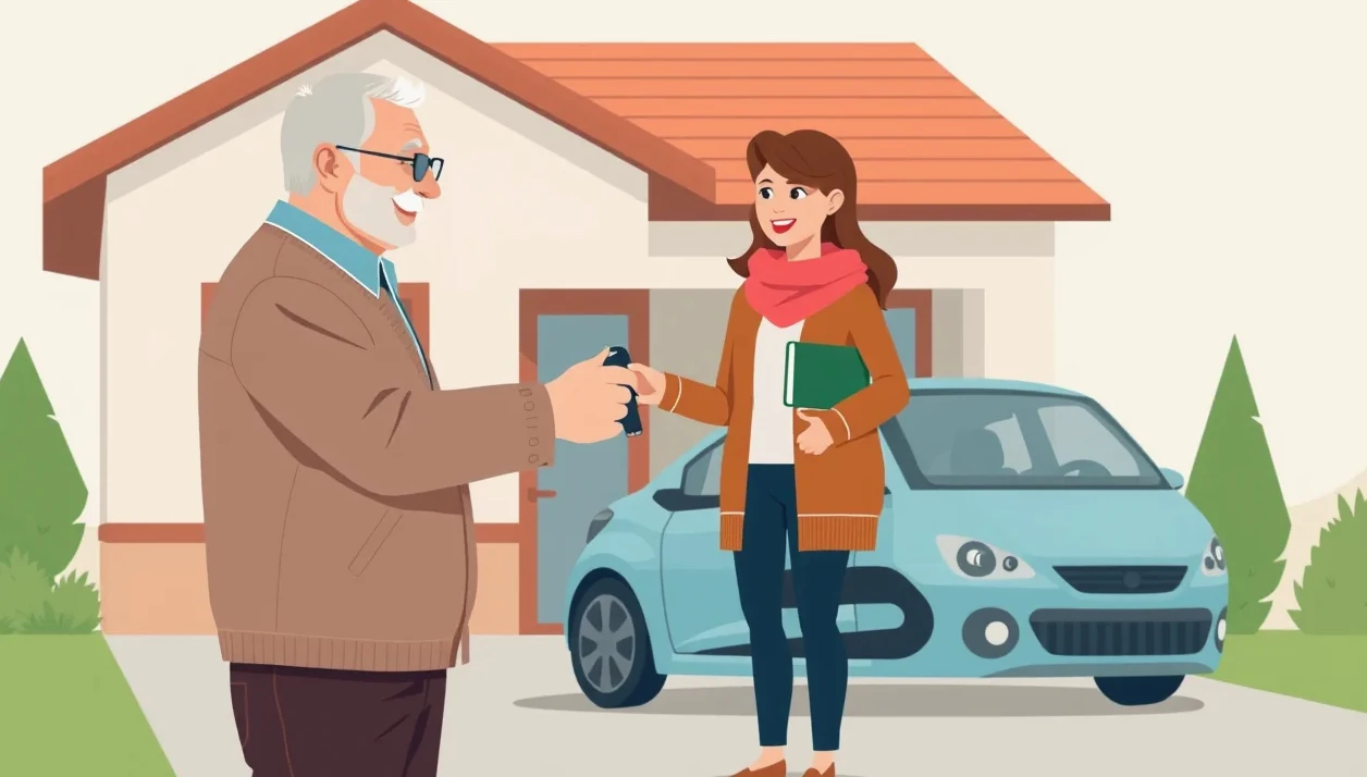 Podpis kúpnej zmluvy na automobil a formulára žiadosti o zrušenie poistnej zmluvy