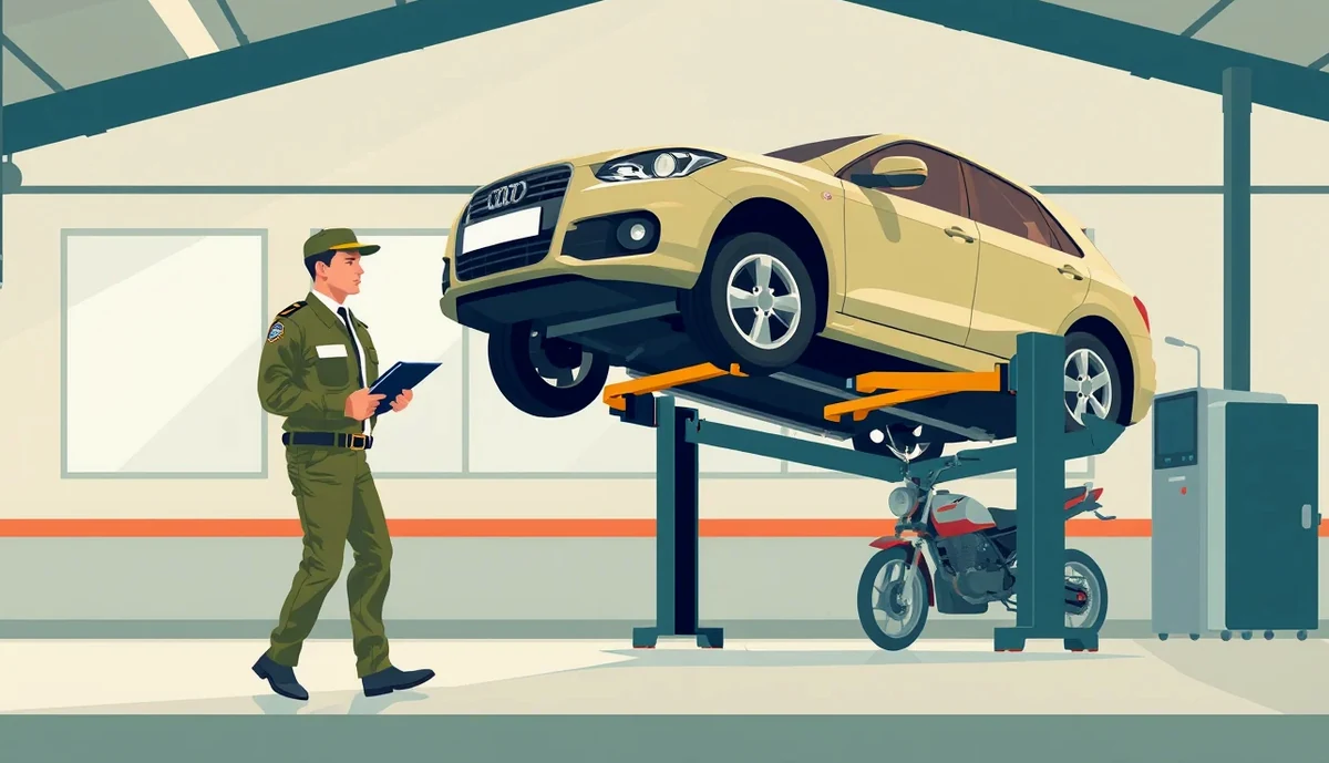 Mechanik v autoservise vykonáva diagnostiku a kalibráciu asistenčných radarových senzorov