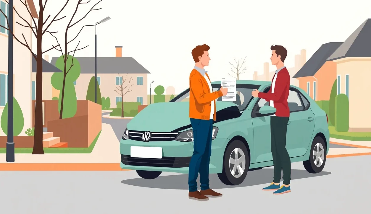 Kľúče od automobilu položené na technickom preukaze vozidla