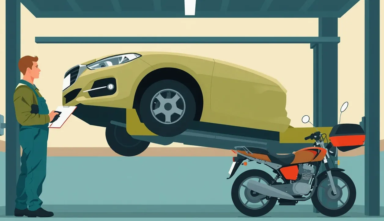 Policajná hliadka kontrolujúca technický stav a evidenciu motorových vozidiel