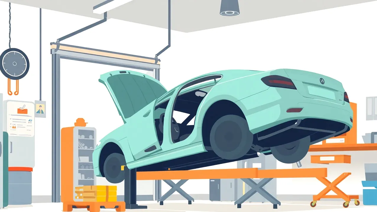 Automechanik montuje nový LED svetlomet a nárazník v autoservise